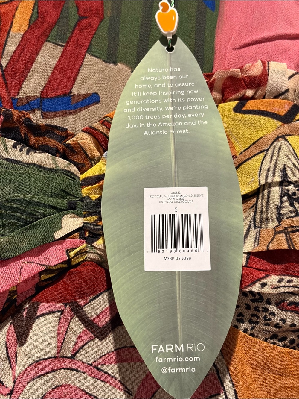 FARM Rio Multi-Color Abstract Patchwork Maxi Dress - Picture 4 of 4